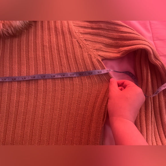 Vintage fake fur tan cardigan - Picture 3 of 4